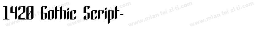 1420 Gothic Script字体转换